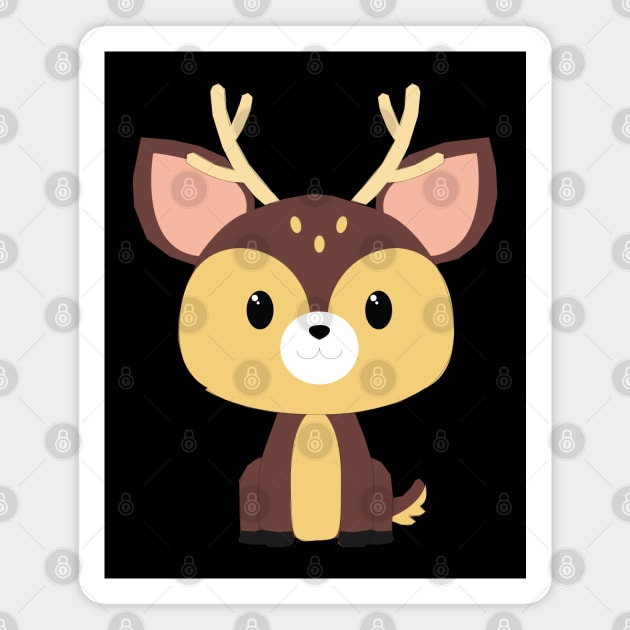 Adorable Christmas deer Magnet by SeriousMustache